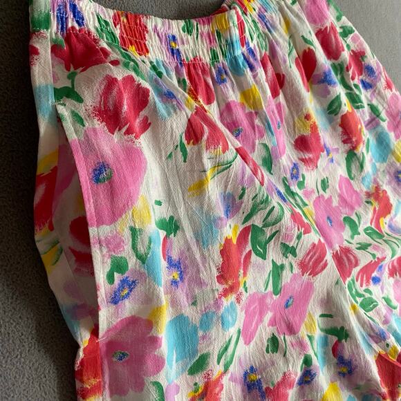 Vtg NOS 80s 90s Two Potato Resort Wear Button Down Shirt + Shorts Set S Floral - Picture 6 of 9